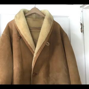 Sheepskin coat, suede, lined